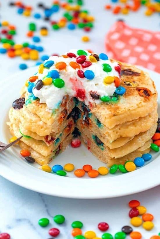 M&M PANCAKES.