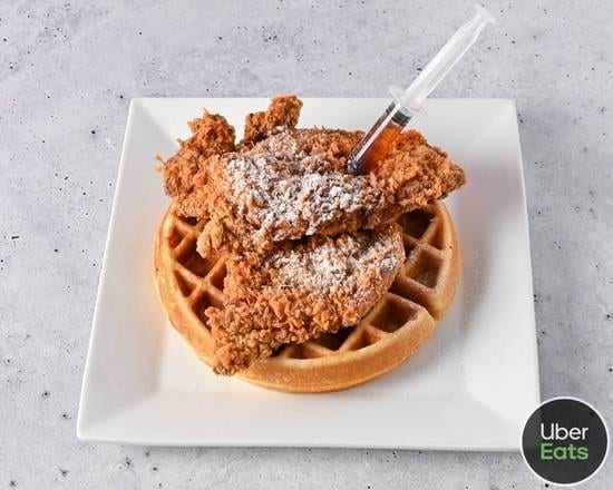 CHICKEN AND WAFFLES.