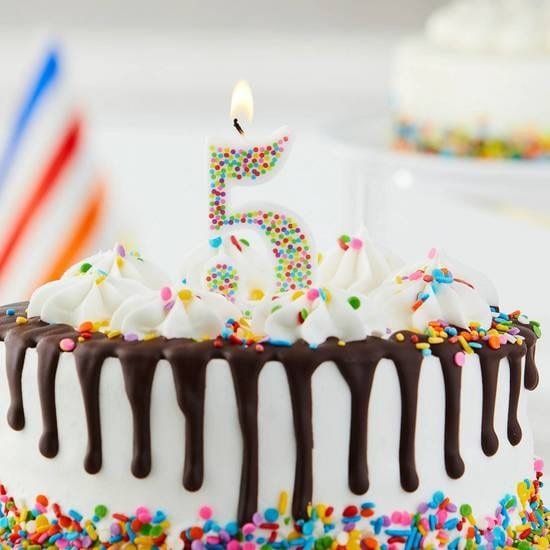 NUMBER 5 BIRTHDAY CANDEL.