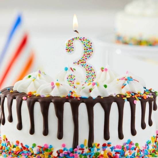 NUMBER 3 BIRTHDAY CANDEL.