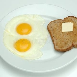 TWO EGGS AND TOAST